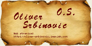 Oliver Srbinović vizit kartica